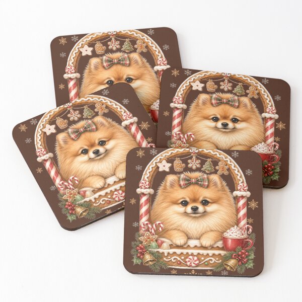 Item preview, Cute Pomeranian Christmas Gingerbread House Holiday Art designed and sold by Cute & Sassy Custom Gifting Boutiques.