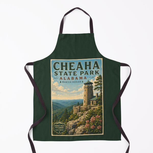 Item preview, Cheaha State Park Alabama Illustration Travel Art Vintage designed and sold by KrisSidDesigns.