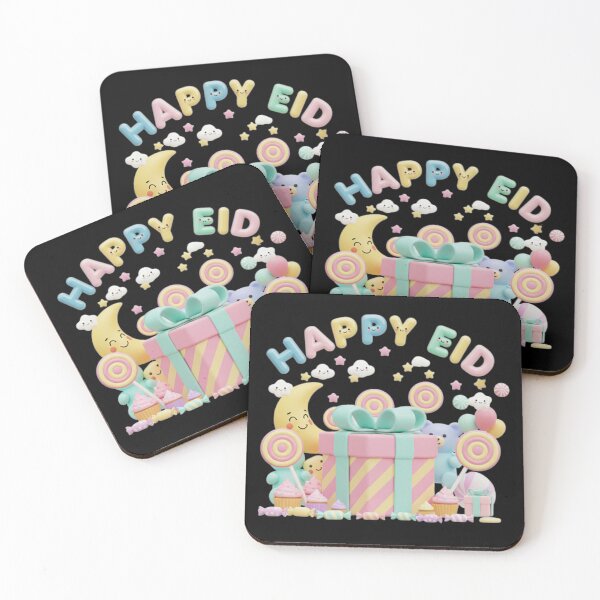 Item preview, Cute 3D "Happy Eid" Pastel Gift & Sweets Party (V.2) designed and sold by D-Islamic.