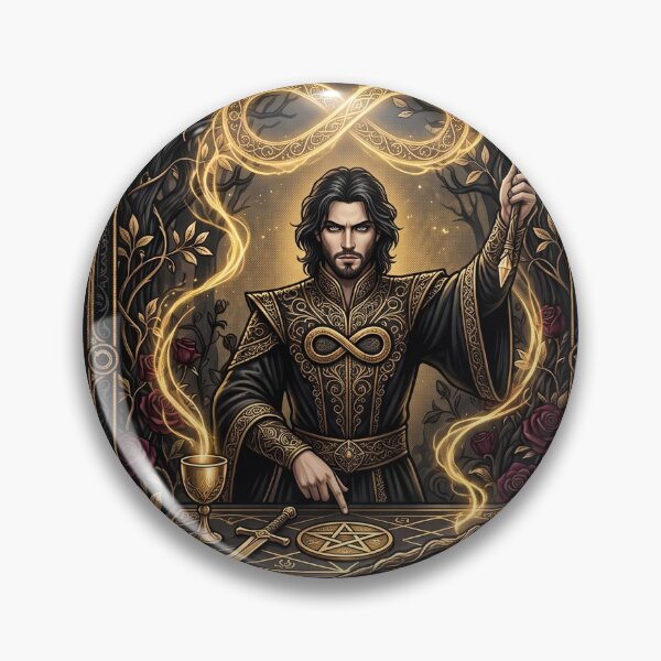 Item preview, The Magician Tarot Card in Gold designed and sold by JenniferMoren.