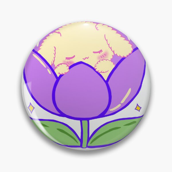 Item preview, Bunny Sleeping in purple tulip | kawaii fairy bunny designed and sold by BunnySoftArt.
