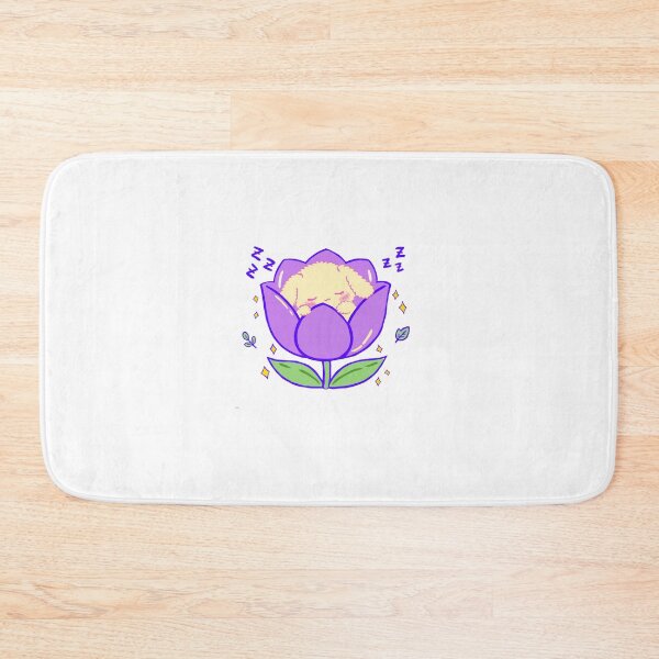 Item preview, Bunny Sleeping in purple tulip | kawaii fairy bunny designed and sold by BunnySoftArt.