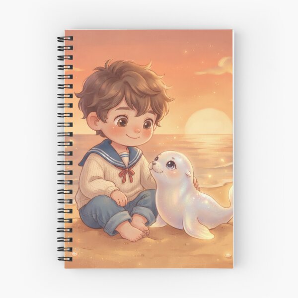 Item preview, Little Boy With Glowing Baby Seal designed and sold by Azurart2.