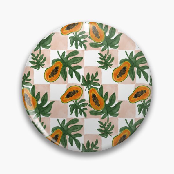 Item preview, Checkered Print Bold Papayas designed and sold by SeaminglyYours.