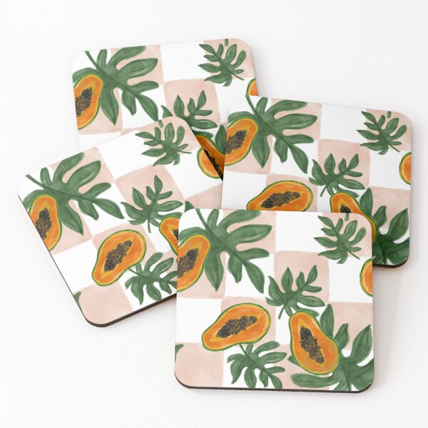 Item preview, Checkered Print Bold Papayas designed and sold by SeaminglyYours.