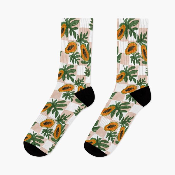 Item preview, Checkered Print Bold Papayas designed and sold by SeaminglyYours.