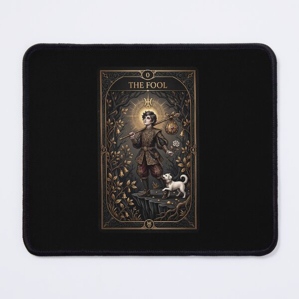 Item preview, The Fool Tarot Card in Gold designed and sold by JenniferMoren.