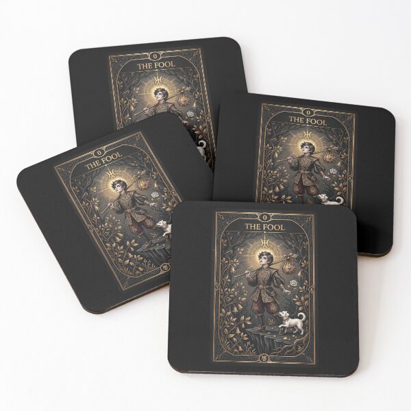 Item preview, The Fool Tarot Card in Gold designed and sold by JenniferMoren.