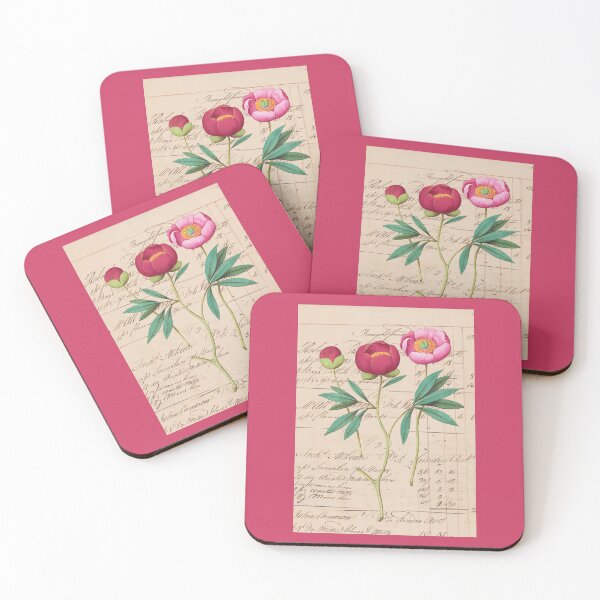 Item preview, Red Peony Vintage Botanical Illustration By de Boodt (1596-1610) designed and sold by mockingbirdmuse.