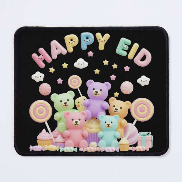 Item preview, Cute "Happy Eid" Pastel Teddy Bears & Sweets Party designed and sold by D-Islamic.