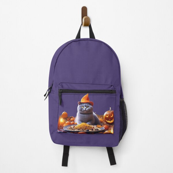 Item preview, Cute Cat in Witch Hat Halloween Feast designed and sold by LenNo9881.