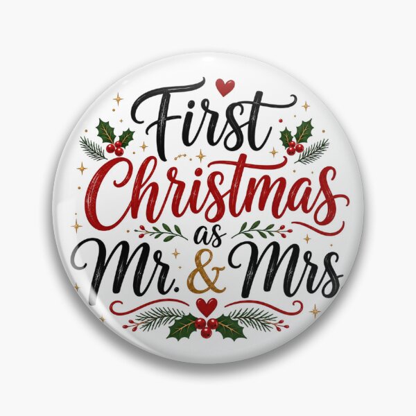 Item preview, “First Christmas as Mr. & Mrs.” designed and sold by Side Quest Co..