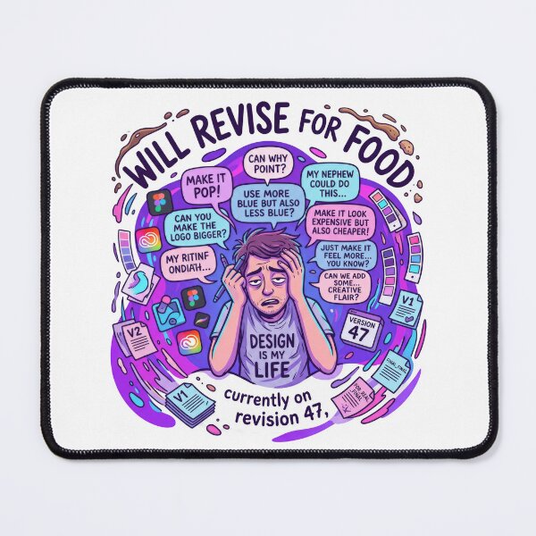 Item preview, Graphic Designer Client Feedback Survivor Funny Design Humor designed and sold by LunaMarkos.