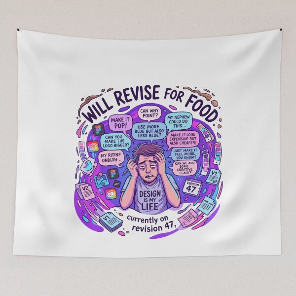 Item preview, Graphic Designer Client Feedback Survivor Funny Design Humor designed and sold by LunaMarkos.