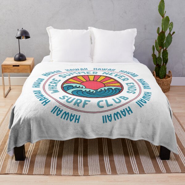 Item preview, Hawaii Surf Club Retro Sunset Wave Badge | Where Summer Never Ends designed and sold by DonnaRaine.