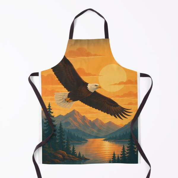 Item preview, Bald Eagle Soaring at Sunset - Majestic Raptor Birdwatching Art designed and sold by Neurospicy Trolls.