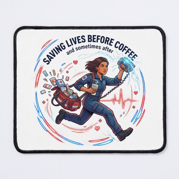 Item preview, Paramedic Saving Lives Before Coffee Funny EMS Humor designed and sold by LunaMarkos.