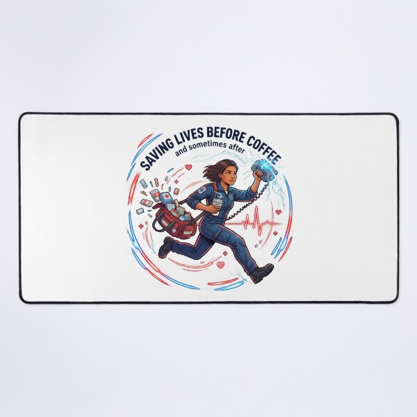 Item preview, Paramedic Saving Lives Before Coffee Funny EMS Humor designed and sold by LunaMarkos.