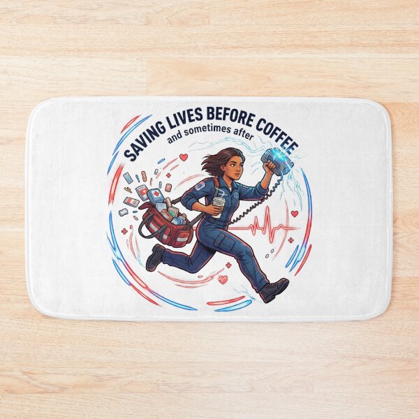 Item preview, Paramedic Saving Lives Before Coffee Funny EMS Humor designed and sold by LunaMarkos.