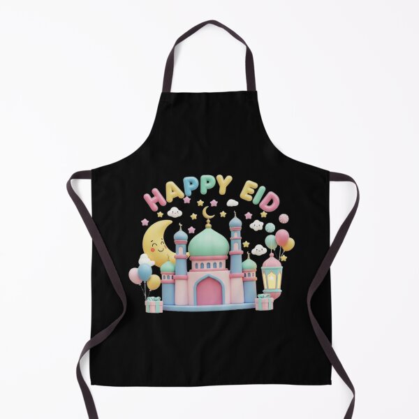 Item preview, "Happy Eid" 3D Pastel Mosque & Festive Celebration designed and sold by D-Islamic.