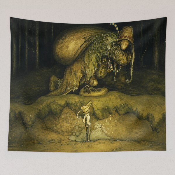 Artikelvorschau, John Bauer Troll Kunstdruck, Vintage-Märchenillustration, Wandbild aus der nordischen Folklore entworfen und verkauft von RickE.