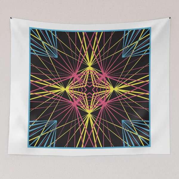 Item preview, Electric Plaid Radial Symmetry designed and sold by Olenka.