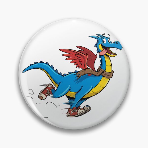 Item preview, Fast Blue Running Dragon With Sneakers designed and sold by DavidN2026.