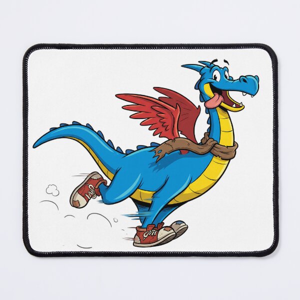Item preview, Fast Blue Running Dragon With Sneakers designed and sold by DavidN2026.