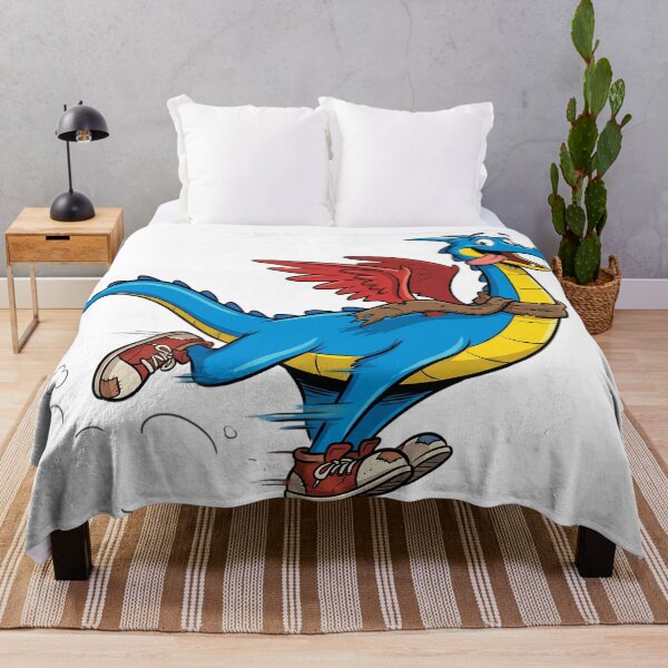 Item preview, Fast Blue Running Dragon With Sneakers designed and sold by DavidN2026.