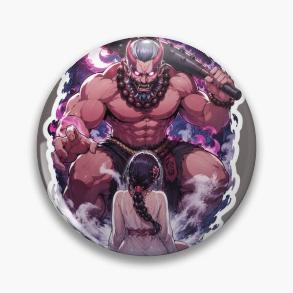 Item preview, Oni Demon Anime Sticker – Dark Fantasy Warrior, Japanese Mythology Monster, Epic Anime Art designed and sold by MeowLoka ⭐⭐⭐⭐.