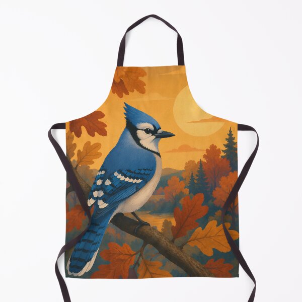 Item preview, Blue Jay in Autumn - Fall Oak Leaves Birdwatching Art designed and sold by Neurospicy Trolls.