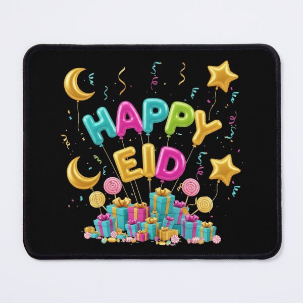 Item preview, Vibrant glossy "Happy Eid" Balloons, Gifts & Sweets Celebration designed and sold by D-Islamic.