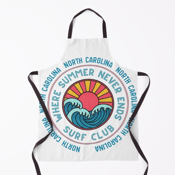 Item preview, North Carolina Surf Club Retro Sunset Wave Badge | Where Summer Never Ends designed and sold by DonnaRaine.