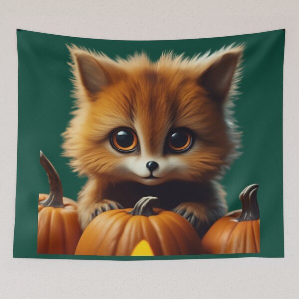 Item preview, Little Cute Fox Halloween Portrait designed and sold by LenNo9881.