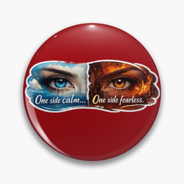 Item preview, One Side Calm One Side Fearless Ice Fire Eyes Sticker designed and sold by Scro-Ciob-Shop.