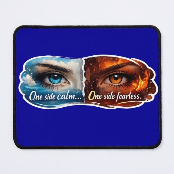 Item preview, One Side Calm One Side Fearless Ice Fire Eyes Sticker designed and sold by Scro-Ciob-Shop.