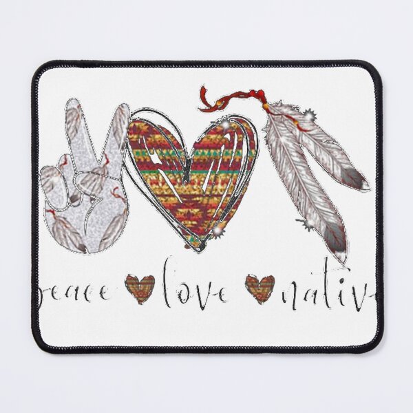 Item preview, Peace Love Native American Hippie Heart Native designed and sold by Arif Himawan.