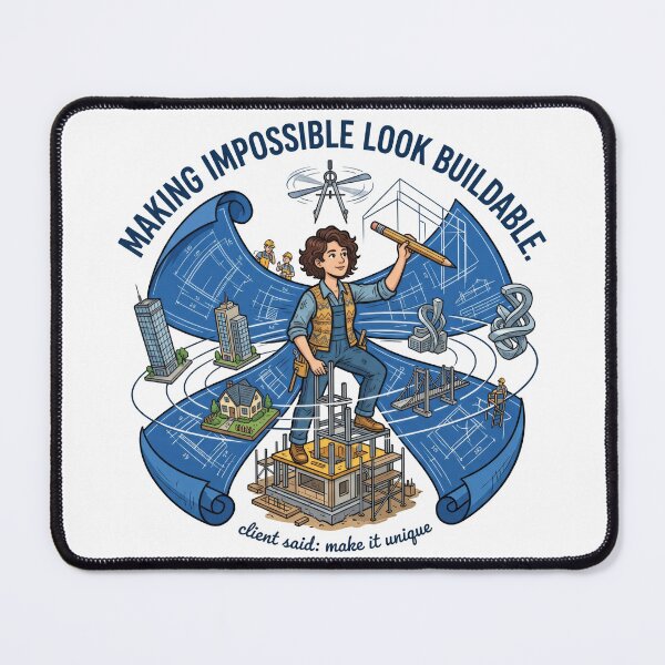 Item preview, Architect Making Impossible Buildable Funny Architecture Humor designed and sold by LunaMarkos.