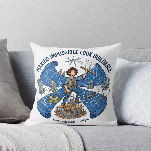Item preview, Architect Making Impossible Buildable Funny Architecture Humor designed and sold by LunaMarkos.