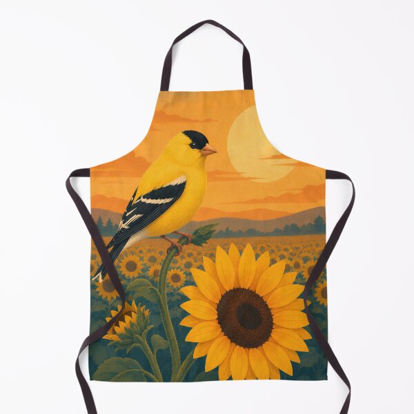 Item preview, American Goldfinch on Sunflower - Summer Birdwatching Art designed and sold by Neurospicy Trolls.