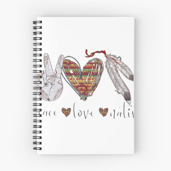 Item preview, Peace Love Native American Hippie Heart Native designed and sold by EvilGorilla.