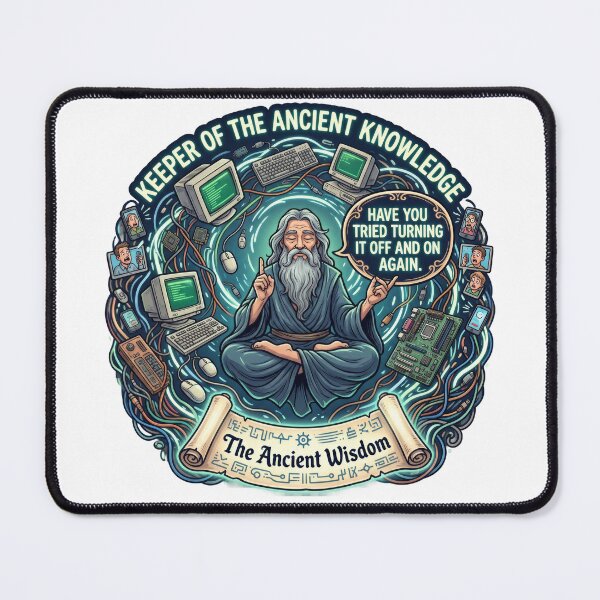 Item preview, IT Support Ancient Wisdom Turning Off On Funny Tech Humor designed and sold by LunaMarkos.