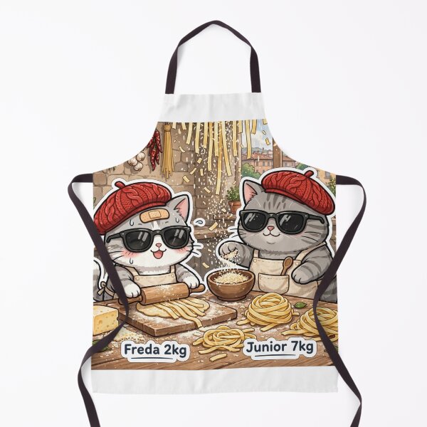 Item preview, Freda and Junior Pasta Chefs Italy - Kawaii Cooking Cats designed and sold by MAISON SYLVIE.