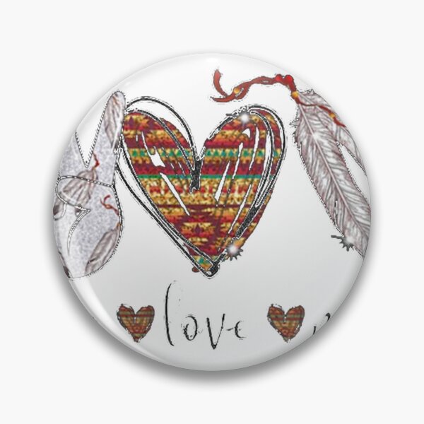 Item preview, Peace Love Native American Hippie Heart Native designed and sold by ThePanio.