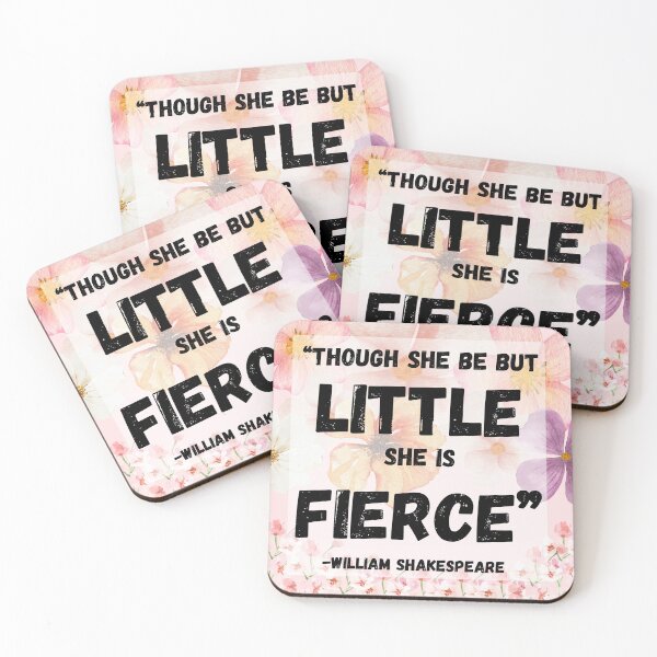 Item preview, "Though she be but little she is fierce" - William Shakespeare designed and sold by foxgloveart357.