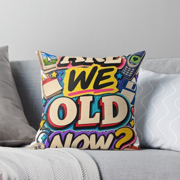 Item preview, Are We Old Now Funny Gen Z Nostalgia Sticker designed and sold by Promoffy.