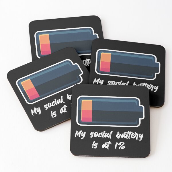Item preview, My Social Battery Is At 1% - Funny Introvert Gift T-Shirt designed and sold by Art JSMY.