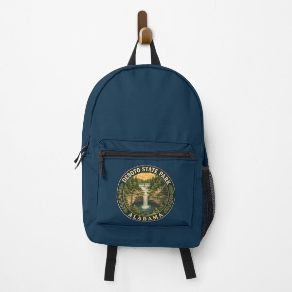 Item preview, DeSoto State Park Alabama Illustration Travel Art Badge designed and sold by KrisSidDesigns.
