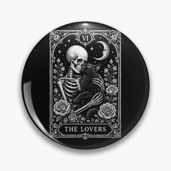 Item preview, The Lovers Tarot Card Skeleton Hugging Cat designed and sold by will freed18.
