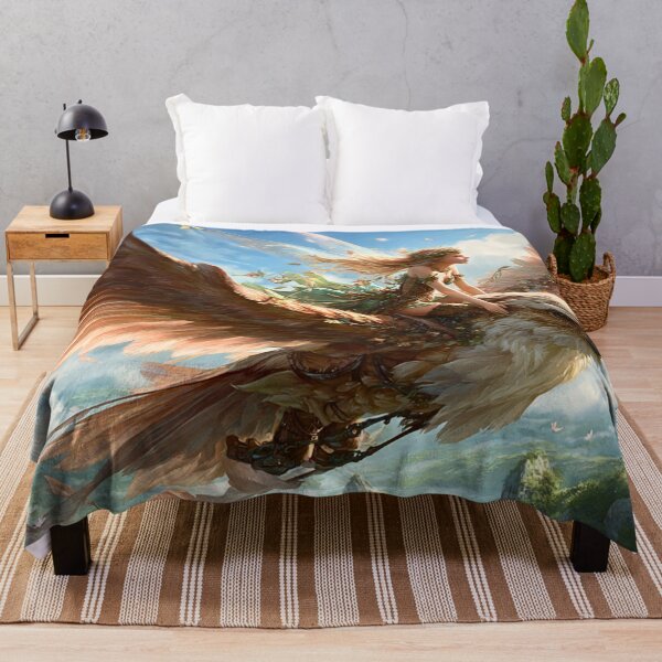 Item preview, Enchanted Fairy Riding Majestic Eagle designed and sold by Storybook Botanica.